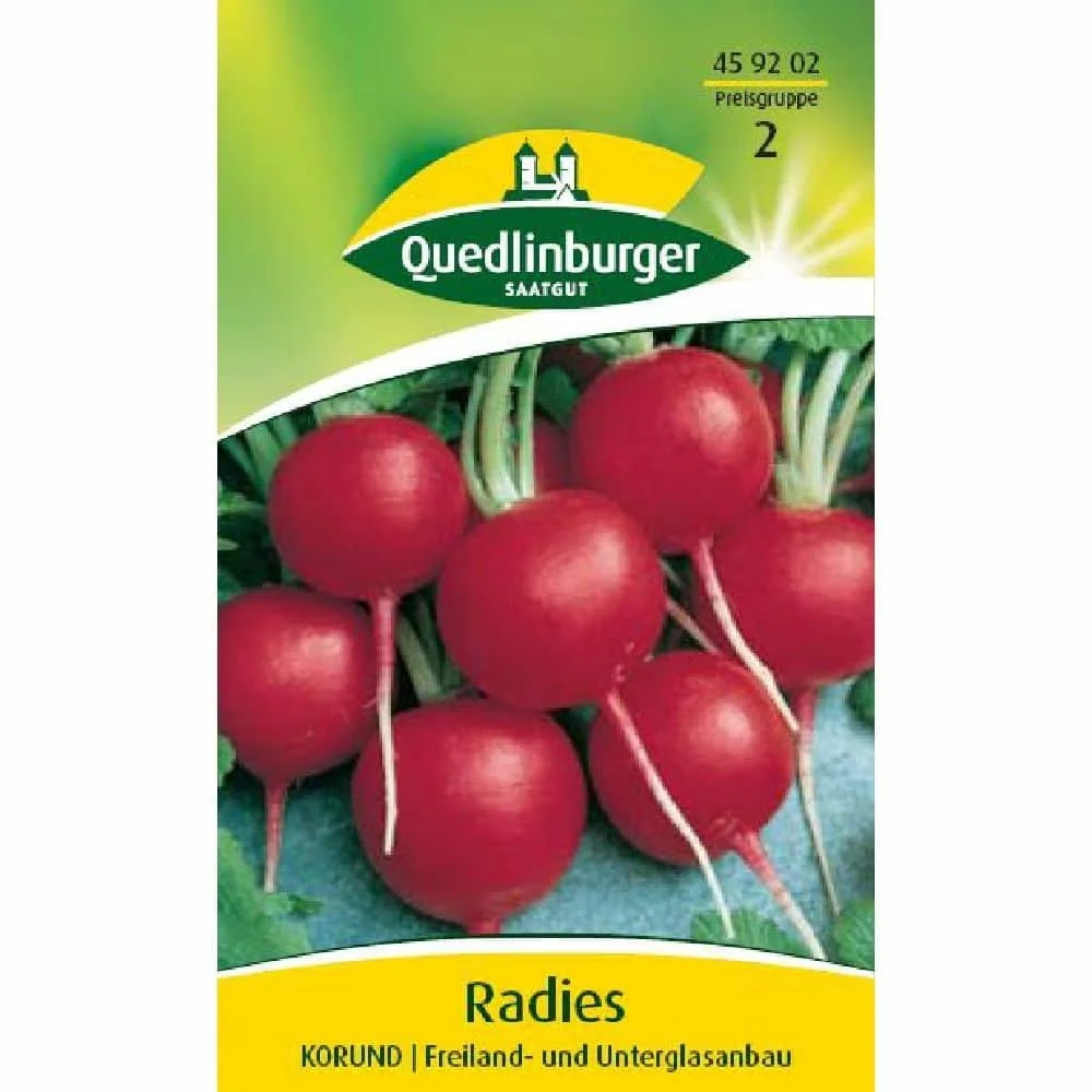 "Radieschen säen, Radieschen Saatgut Korund, rote, runde Knollen image"