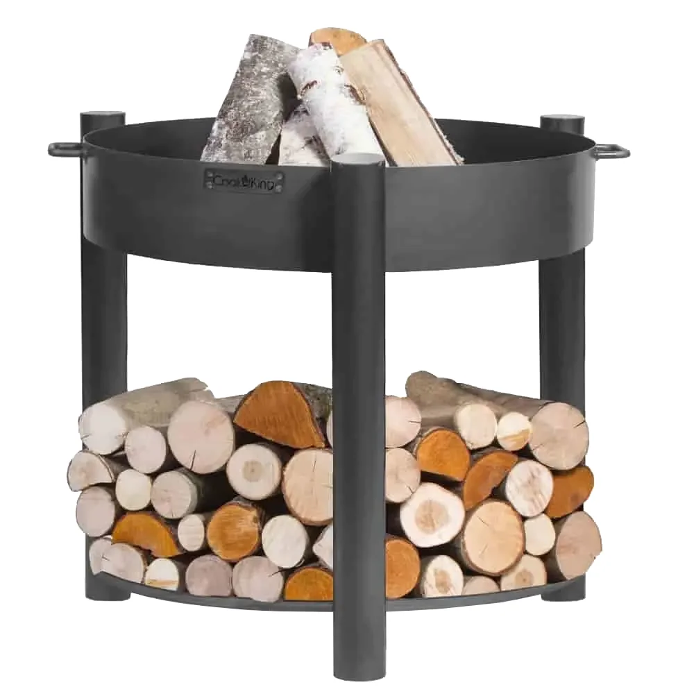 Feuerschale, Garten, hoch, 60 cm, Naturstahl, handgefertigt