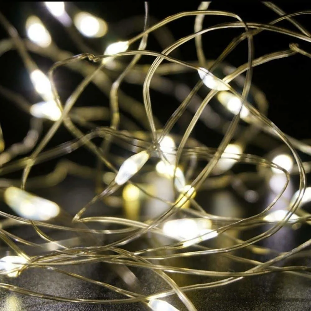 Lichterkette, LED, Micro, warmweiß, 20 LEDs, 110cm, Batterie