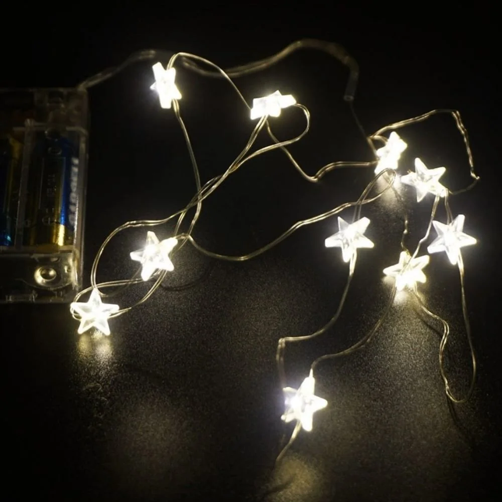 "Lichterkette Sterne, LED, warmweiß, 10 LED image"