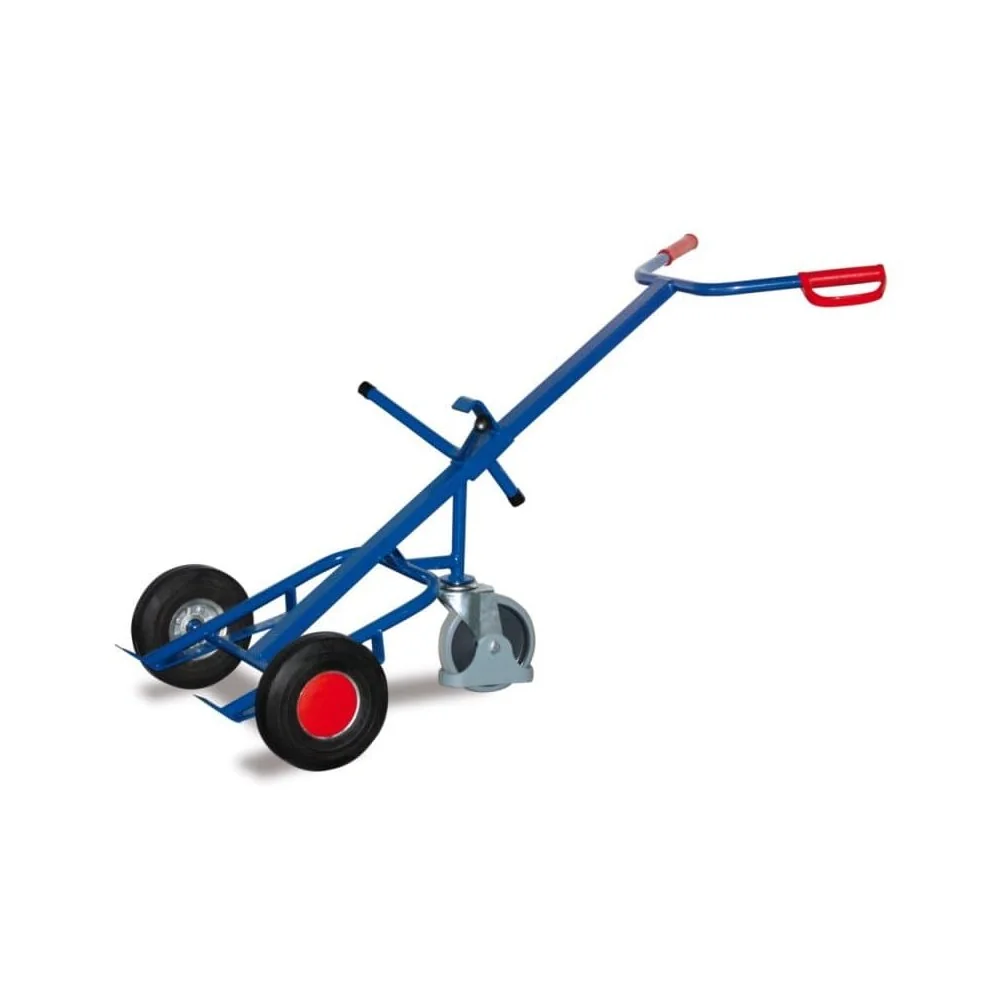 "Fasskarre 200l, Fasswagen, 250kg, mit Stützrolle, Vollgummi image"