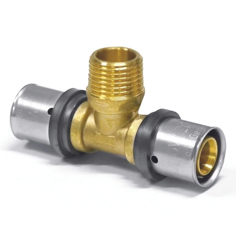 "Pressfitting T-Stück 26 mm, T Stück 3/4 Zoll AG, Pressfitting für Mehrschichtverbundrohr image"