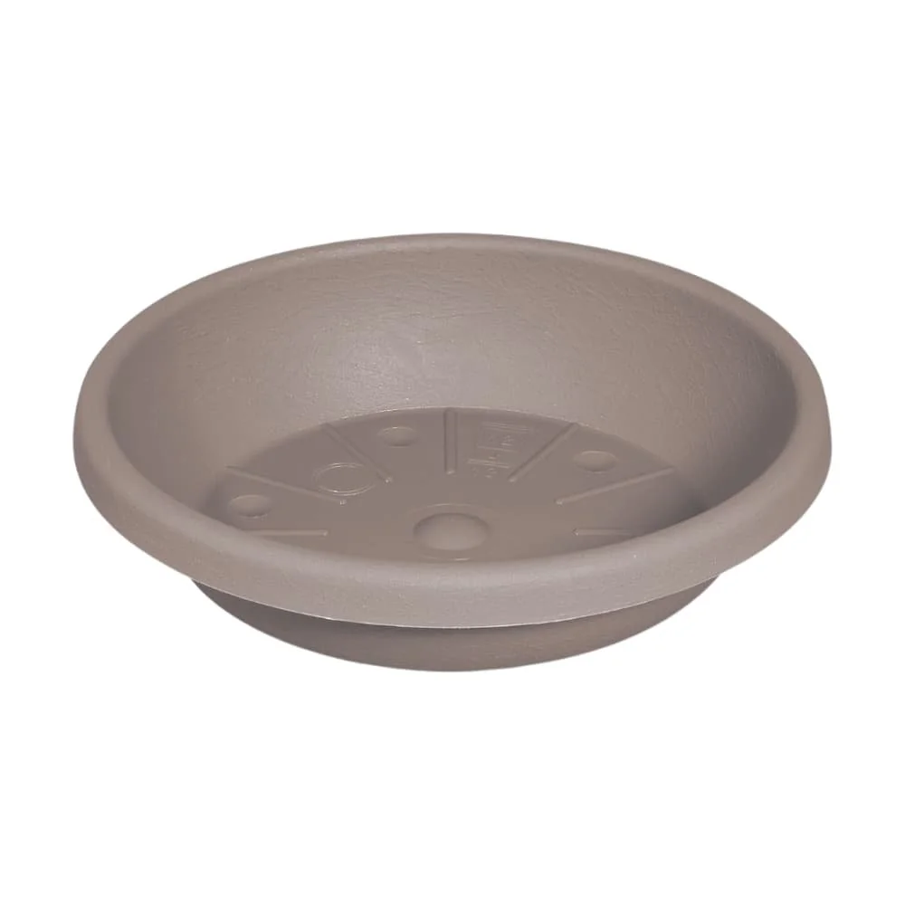"Blumentopfuntersetzer, Pflanzenuntersetzer, CYLINDRO, 13cm, taupe, Kunststoff image"