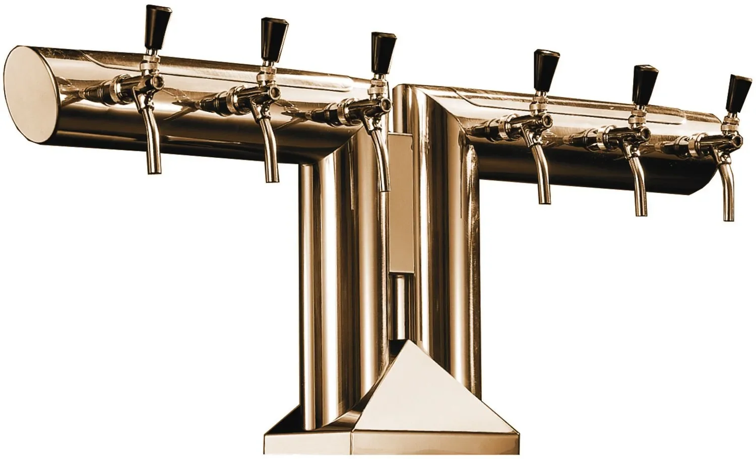 Schanksäule Modell RJ9010, Kupfer poliert, Sockel CNS poliert