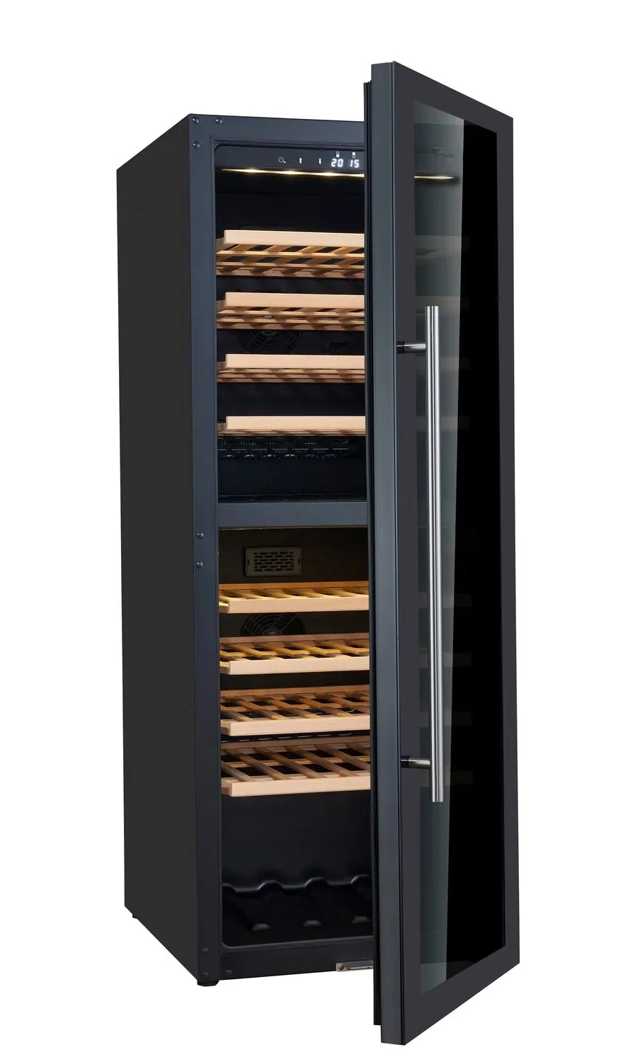 Getränkekühlschrank, Weinkühlschrank - 2-Zonen, WK 77D | Glastür | 191L | Energieklasse G