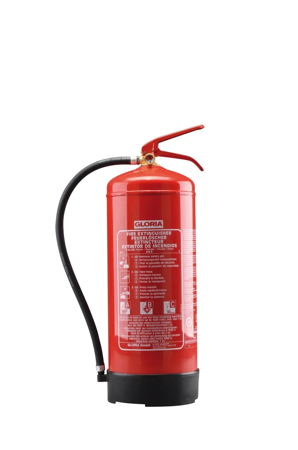 "Feuerlöscher, Pulverlöscher - PD 6 GA, 6 kg, ABC-Löscher mit Manometer & Wandhalterung image"