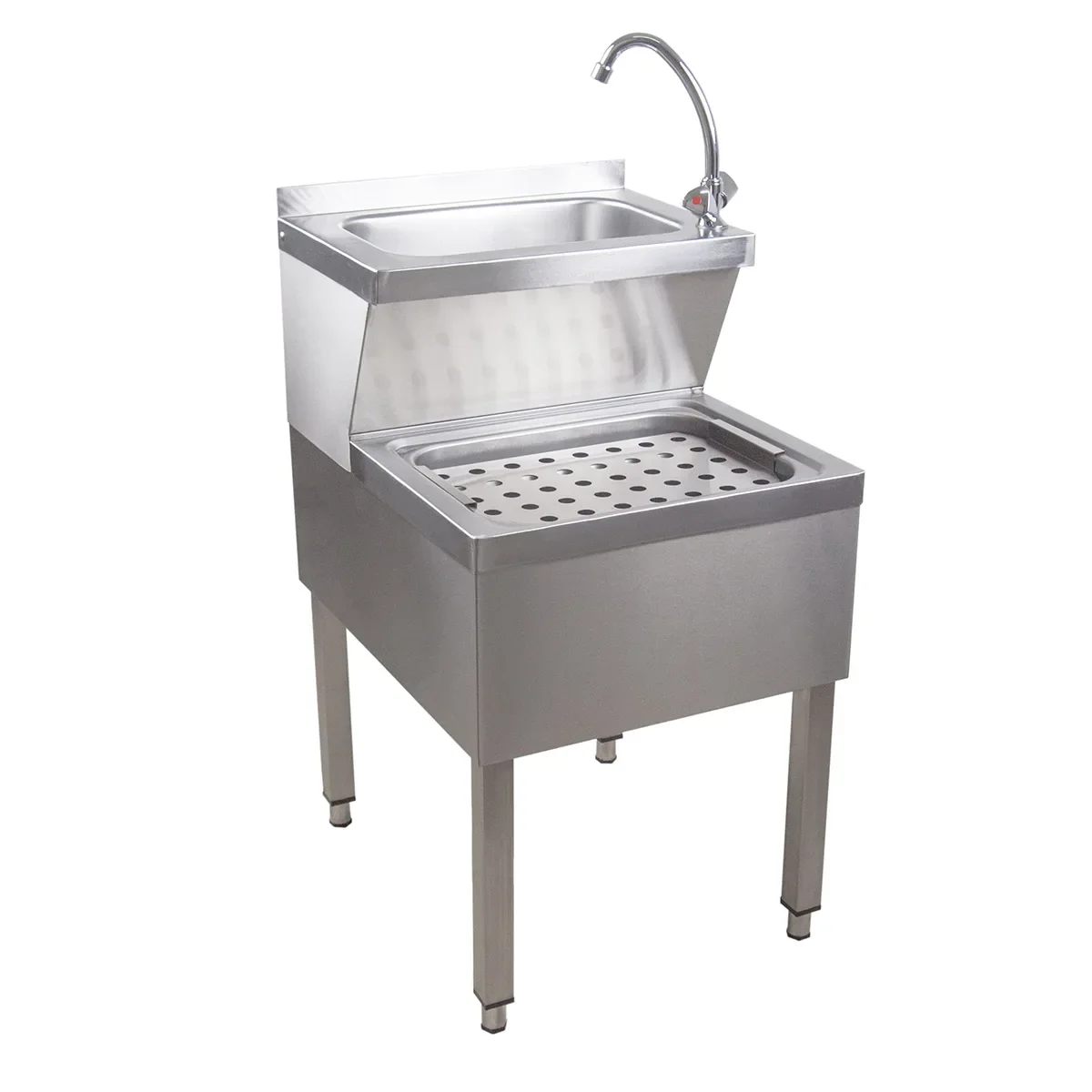 Handwaschbecken Gastro Kombi aus Edelstahl