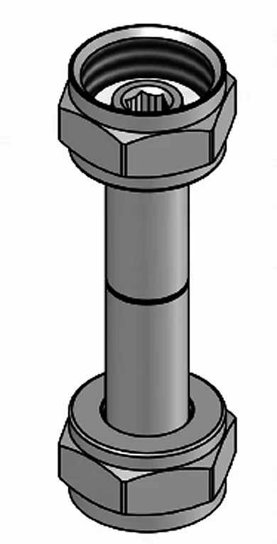 "Verbindungsstück für Zwischendruckregler, 2x 5/8" Sechskantmuttern image"