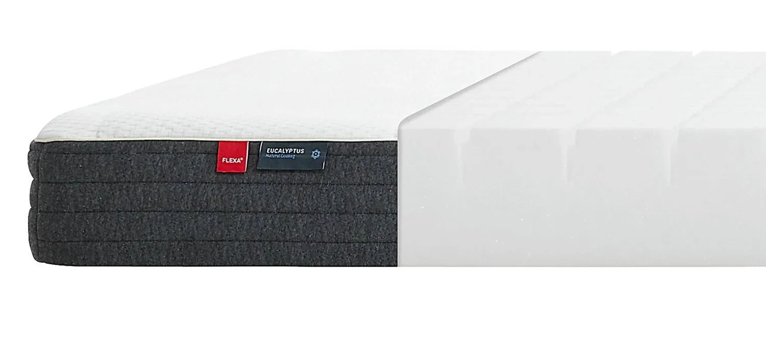 Flexa Schaumstoffmatratze - Sleep, mit Eukalyptusbezug, Größe: 90 x 200 cm