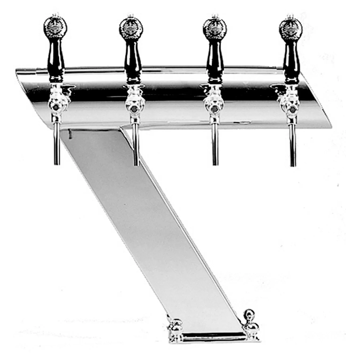 Bierzapfsäule, Schanksäule Bier - mit Querbalken, CNS poliert