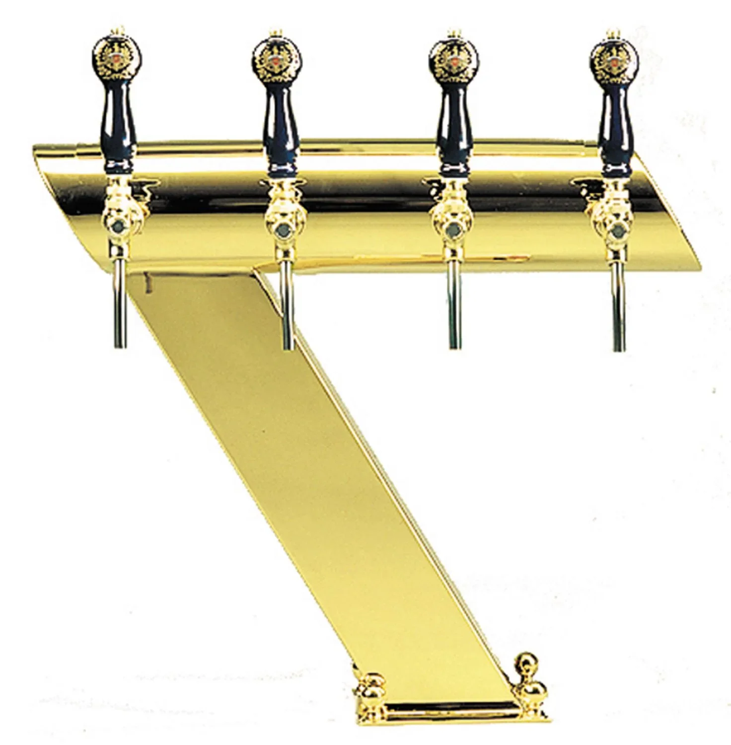 Schanksäule, Bierzapfsäule – mit Querbalken, TIN-goldfarben