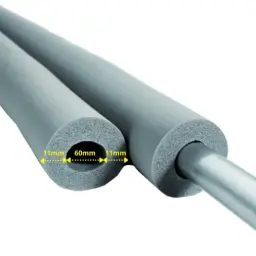 AEROFLEX® SH Rohrisolierung, Rohrdämmung - 2 m, flexibles Dämmmaterial aus gesch