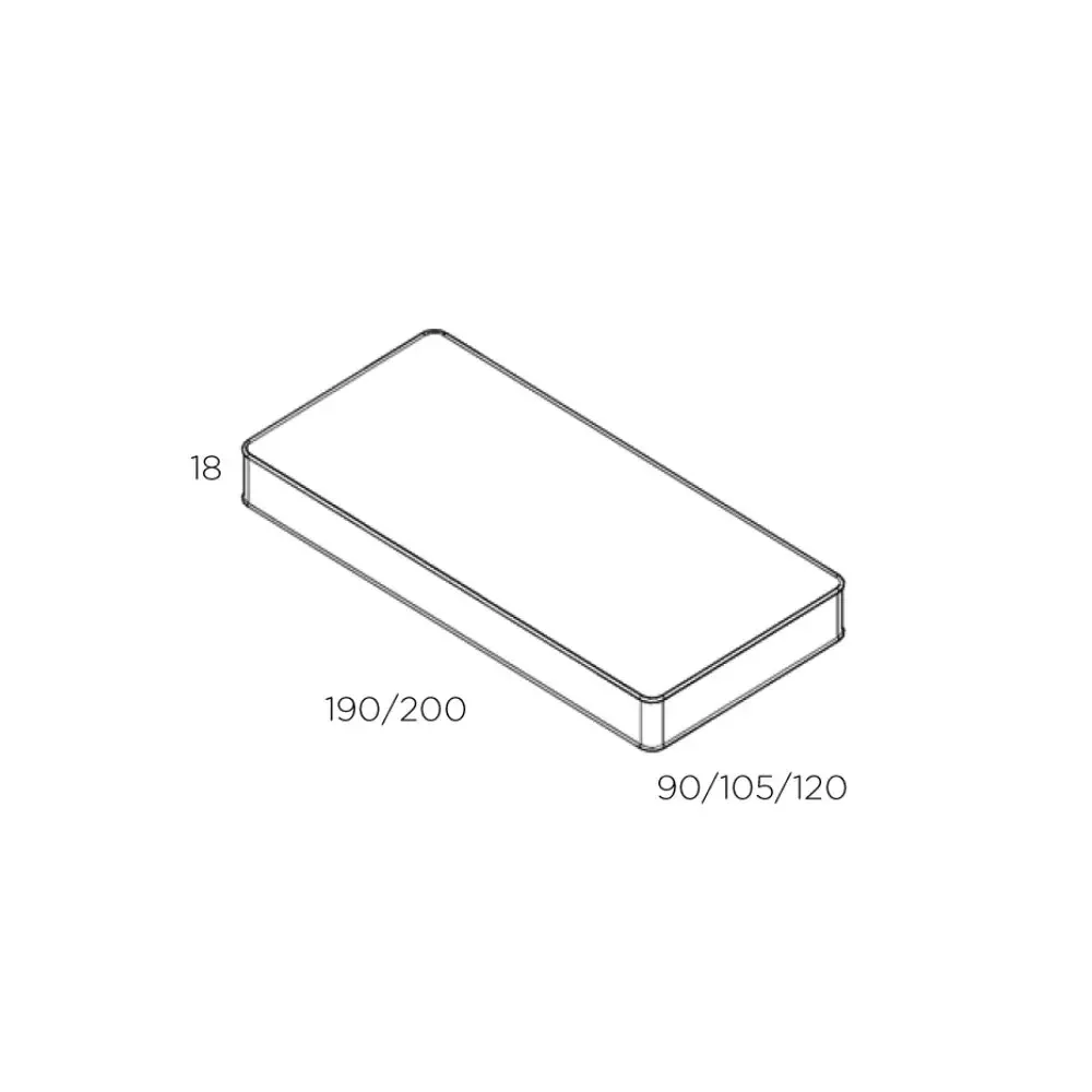 Muba Bespoke Matratze Höhe 18 cm, Größe: 105 x 200 cm