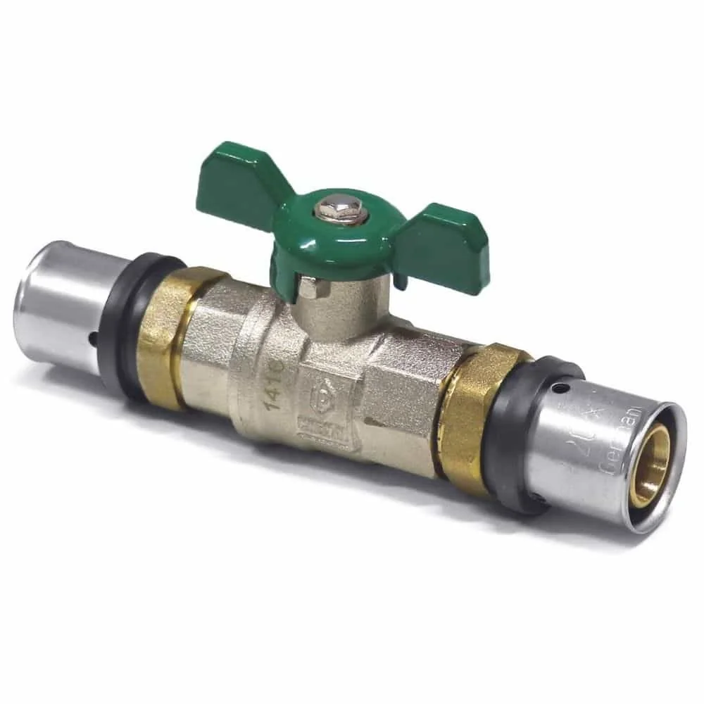 "Kugelhahn Pressfitting, grün, Flügelgriff, 26 x 3 image"