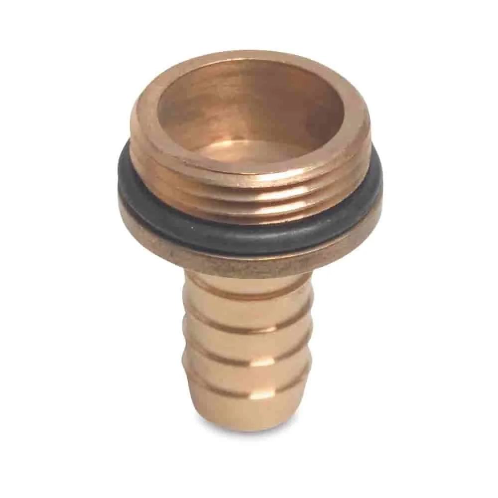 "Messing Schlauchtülle mit O-Ring  1" AG x 25 mm Tülle image"