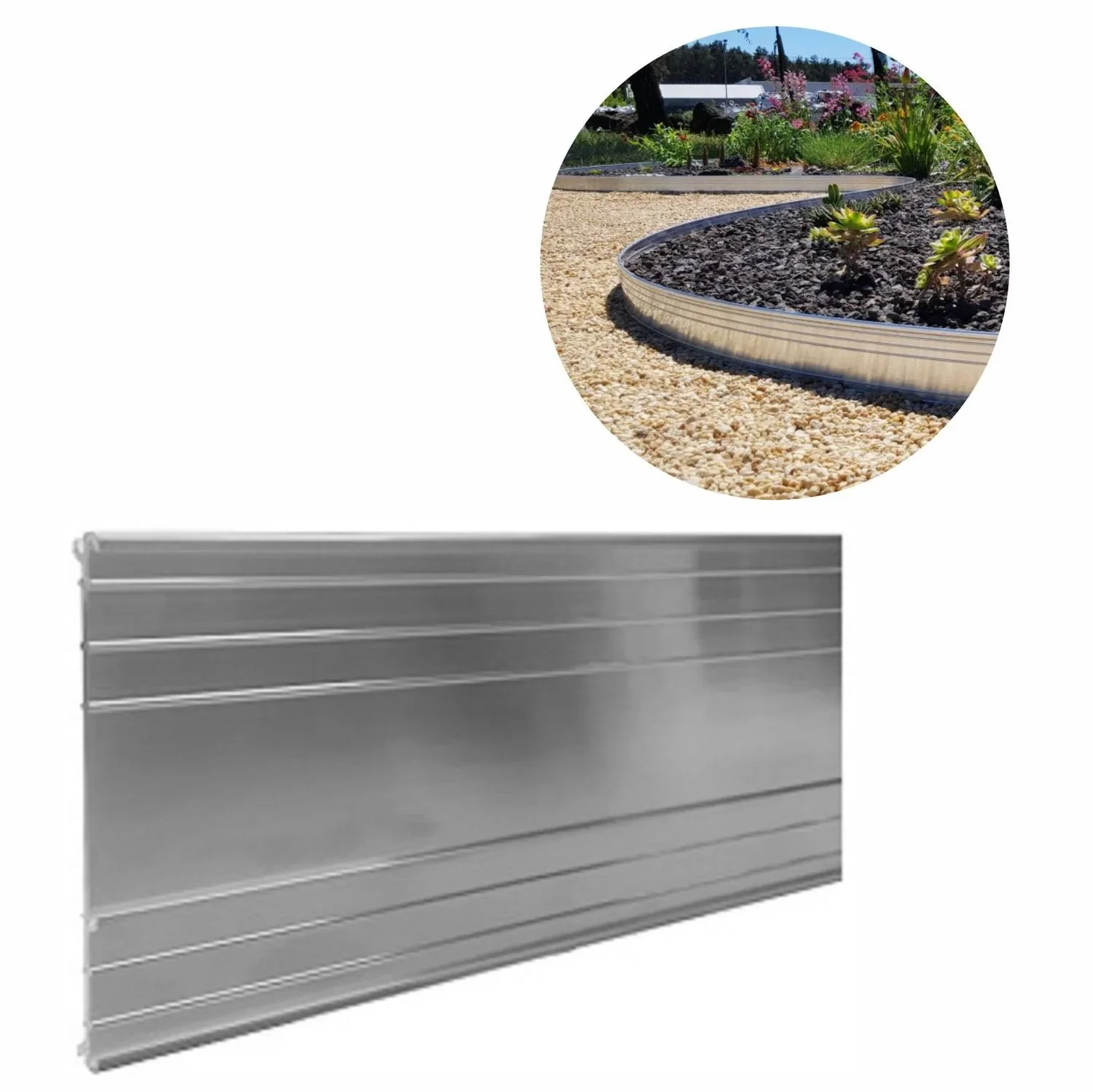 "Ultra Starke Alu Rasenkanten 24cm x 100cm | Beeteinfassung | Beetumrandung | Beetbegrenzungen image"