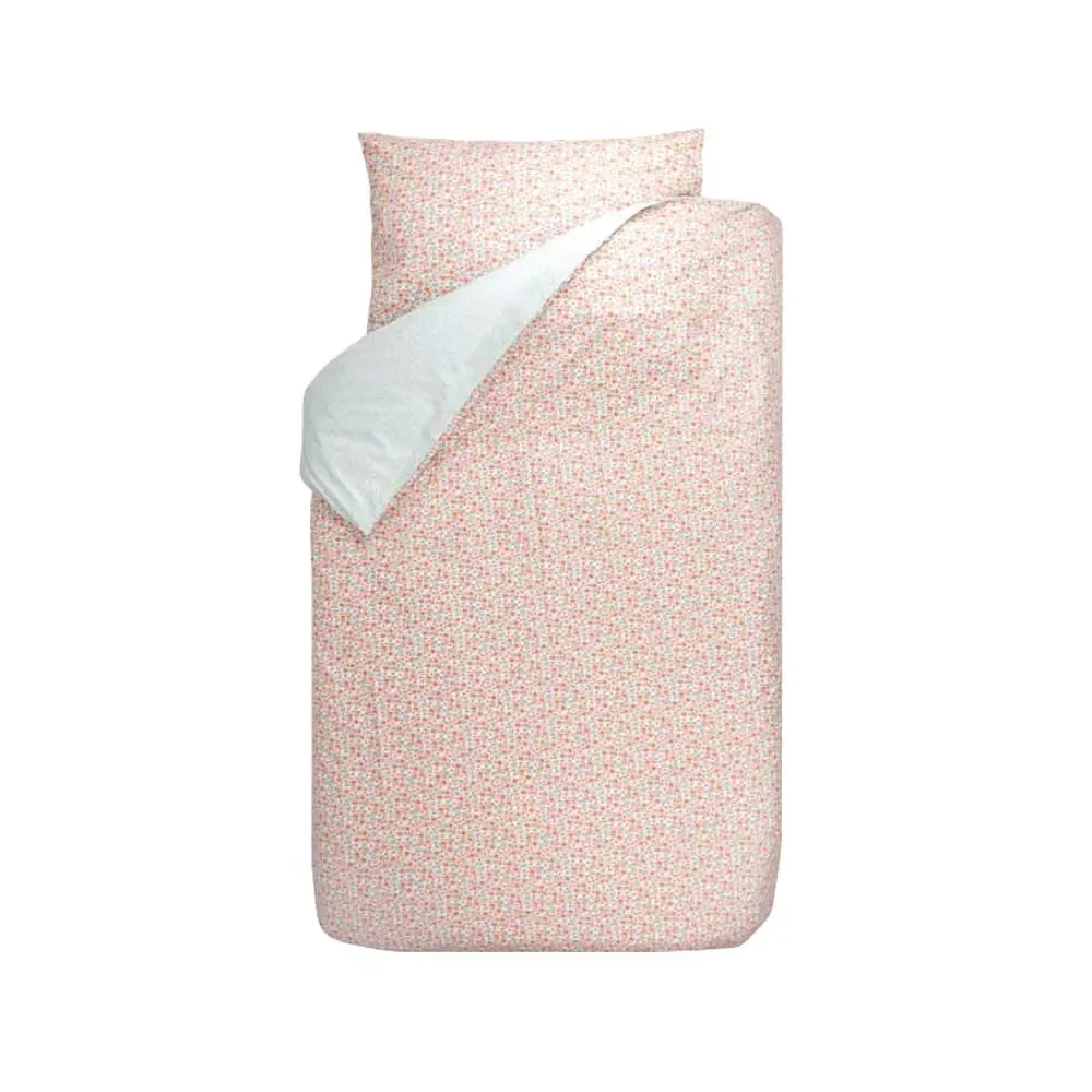 Bink Kinderbettwäsche Bibi Streublümchen rosa rot türkis 100 x 135