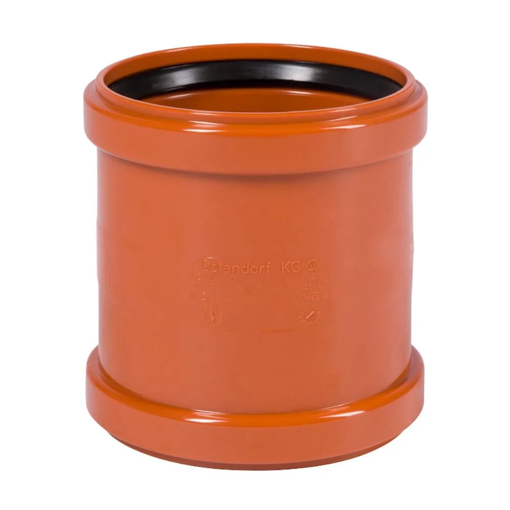 "KG Rohr 125, Doppelmuffe DN 125, Abwasserrohr, Kanalrohr Formstück image"
