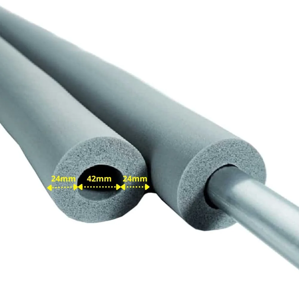 "Rohrisolierung Kautschuk 2m, Ø 42mm, 20mm, GEG Konform, grau image"