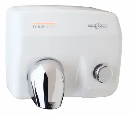 Händetrockner mit Drucktaste Weiß - E88, Saniflow