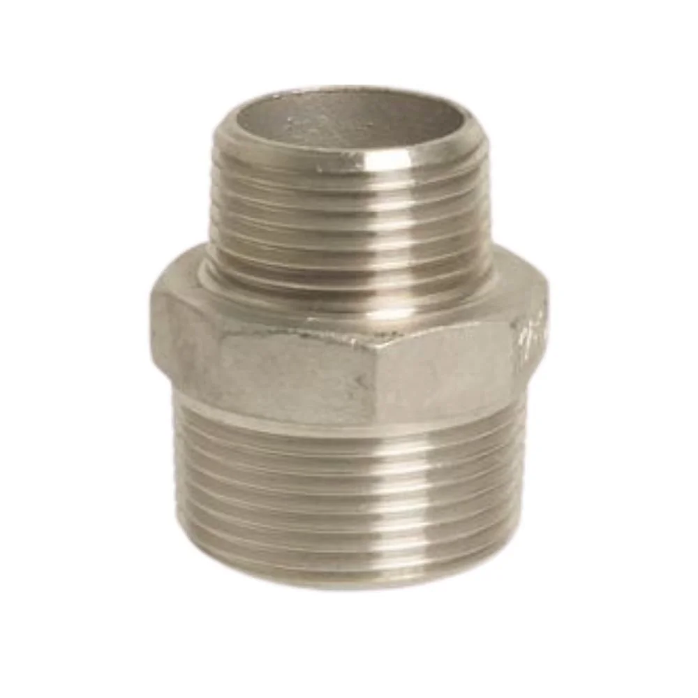 "Edelstahl Reduziernippel, Gewindefitting Edelstahl, 2" AG x 1 1/2" AG image"