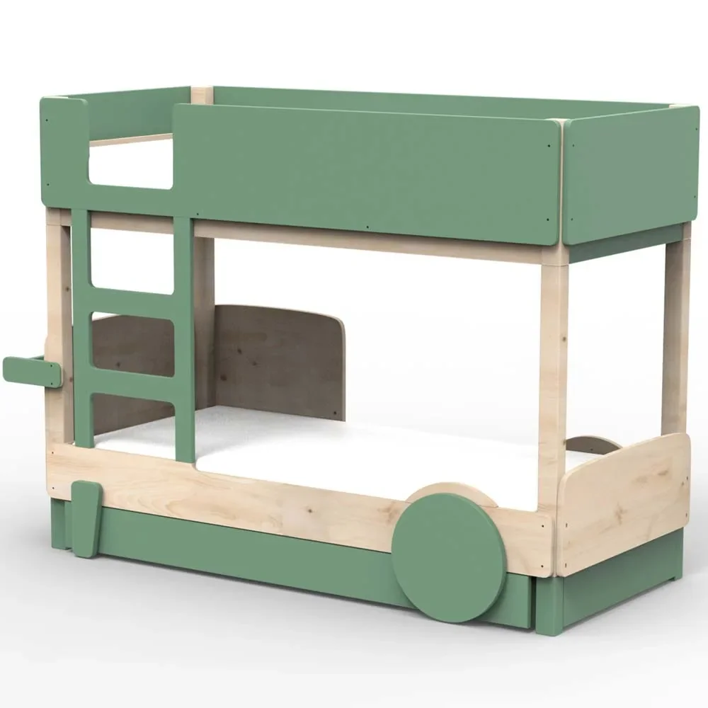 Mathy by Bols Etagenbett "Discovery" mit Bettschublade, Farbe Elemente: jungle green