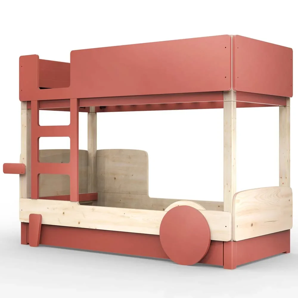Mathy by Bols Etagenbett "Discovery" mit Bettschublade, Farbe Elemente: marsala