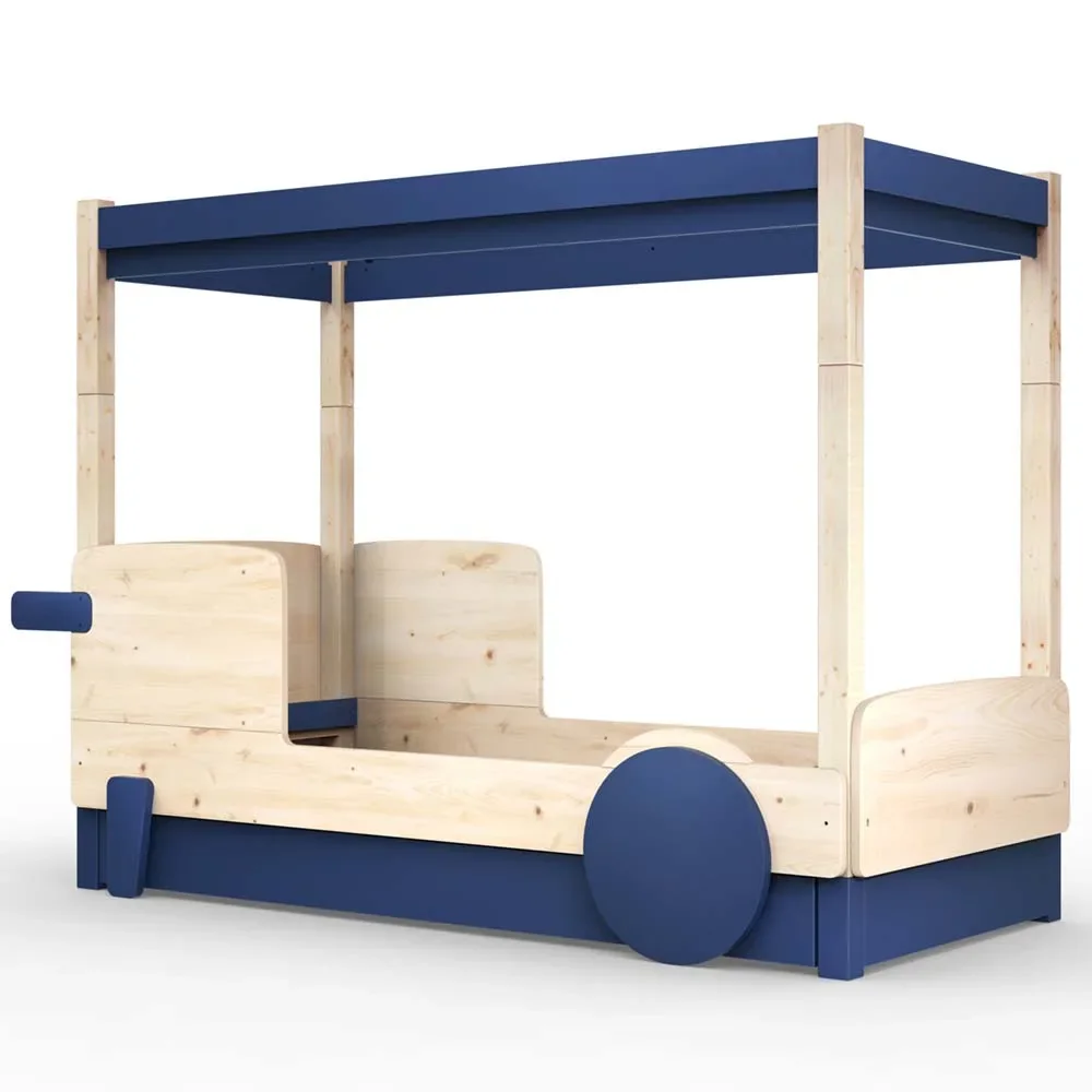 Mathy by Bols Himmelbett "Discovery" mit Bettschublade, Farbe Elemente: atlantic blue