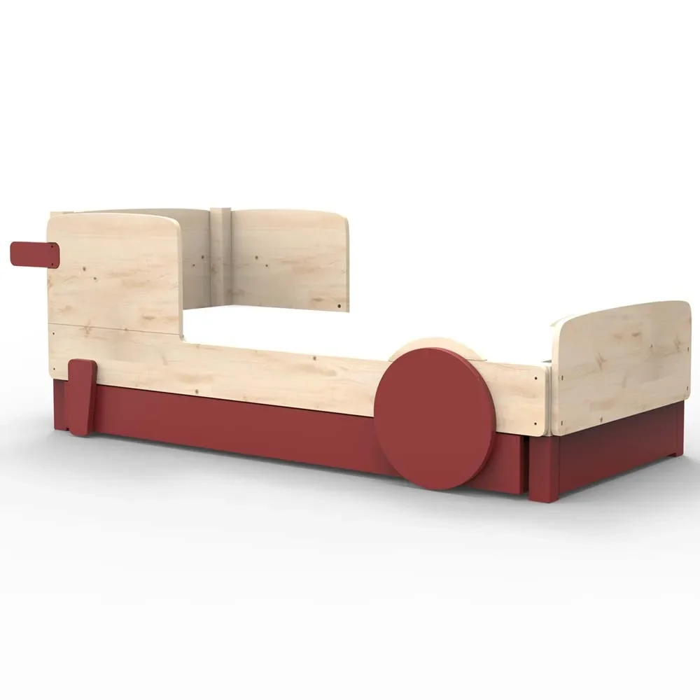 Mathy by Bols Einzelbett "Discovery" mit Bettschublade, Farbe Elemente: marsala