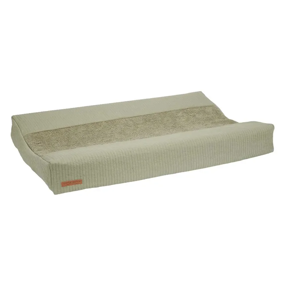 Little Dutch Wickelauflage schmal uni oliv Pure Olive, Wickelmulde: nur Bezug