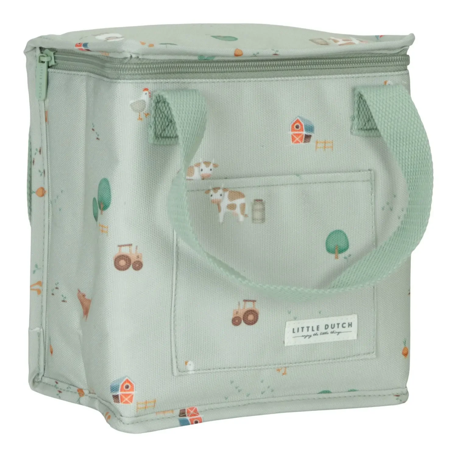 Little Dutch Kühltasche, Thermosack - Little Farm, Kinder Lunchbag aus Segeltuch für Schule & Ausflüge