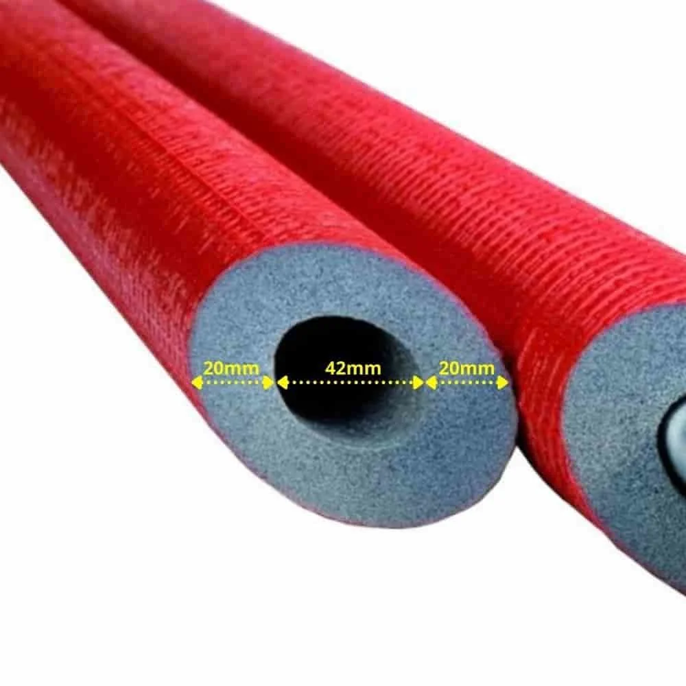Rohrisolierung 42mm, 2m, Heizungsrohr Isolierung, 20mm Dämmstärke, GEG konform
