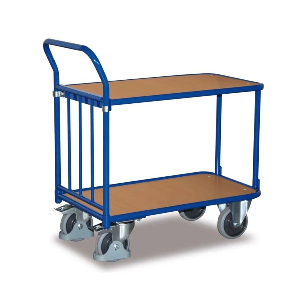 Tischwagen 400 kg, Schiebebügelwagen, Typ L, EasySTOP