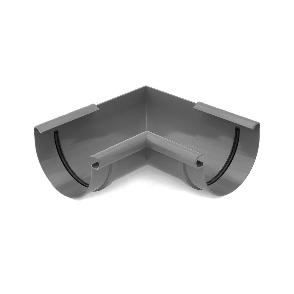 "Regenrinne Ecke graphit, Eckstück Innen 90°, System 100 image"