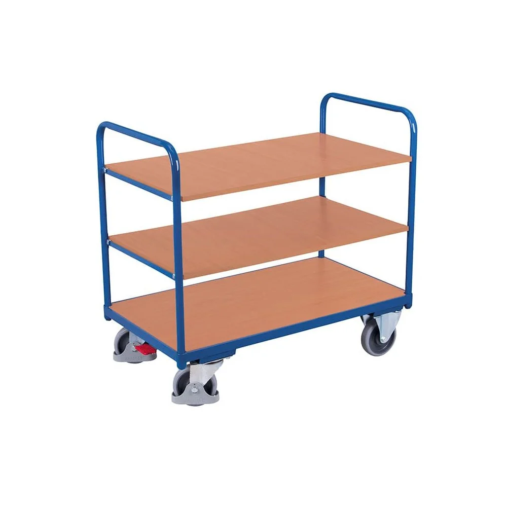 Etagenwagen mit 3 Böden 250 kg Typ S + EasySTOP