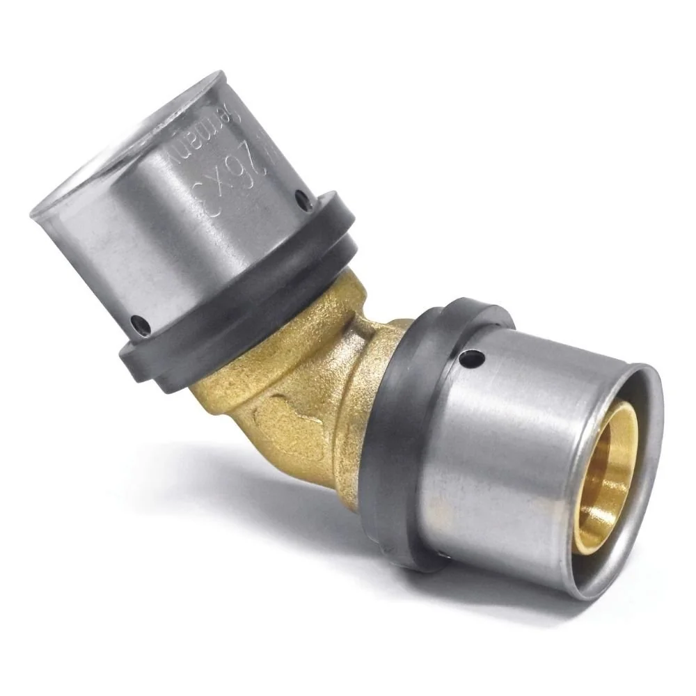 "Pressfitting 32mm, Winkel 45 Grad, Pressfitting DVGW image"