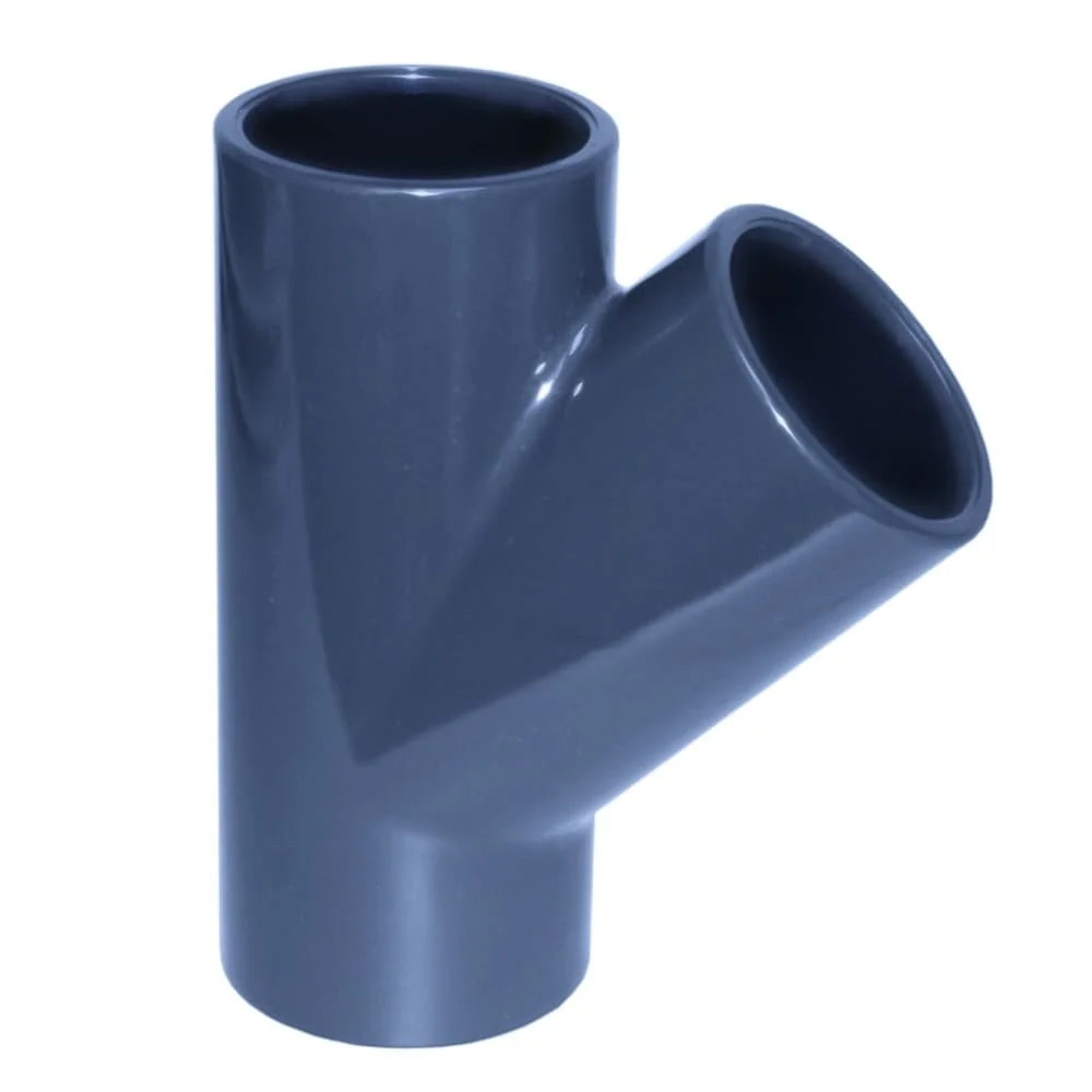 PVC Fittinge, 45° T-Stück Muffe 63 mm, PN10