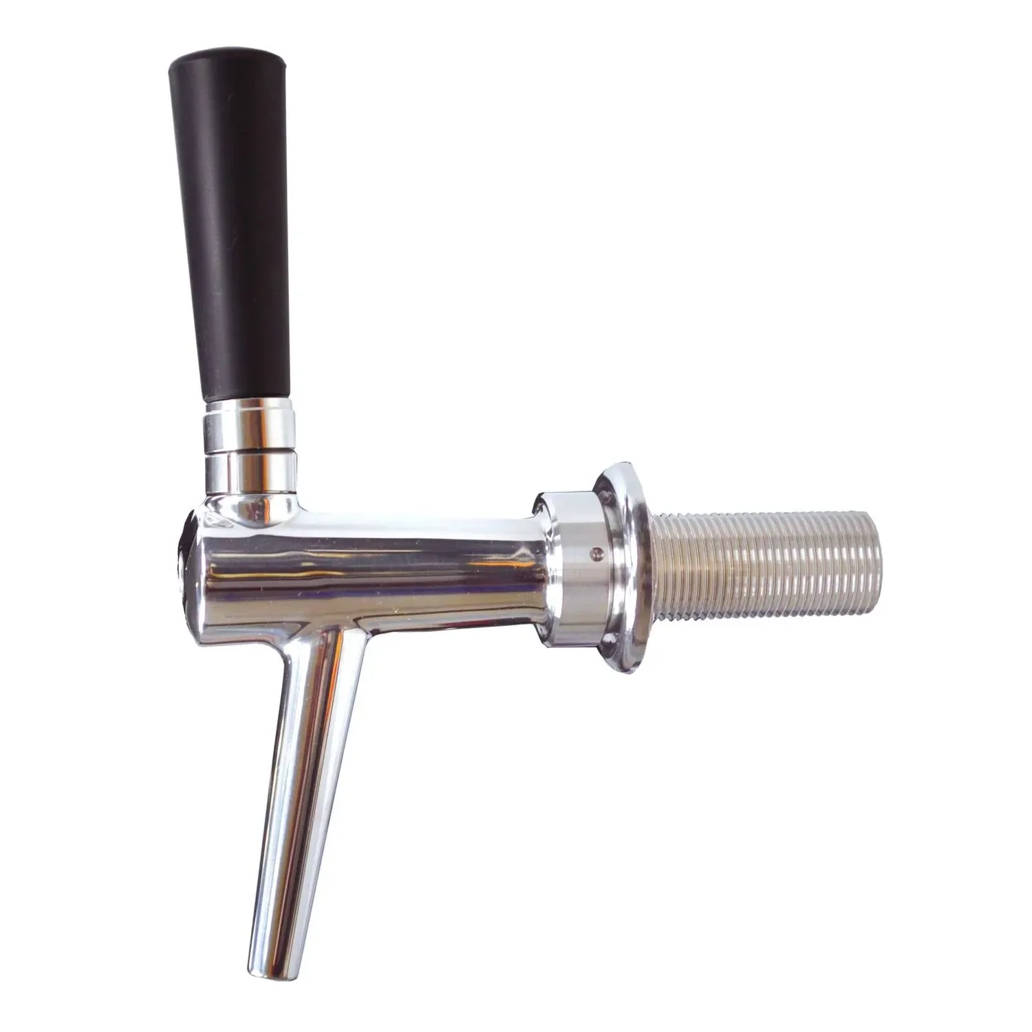 Zapfhahn, Bierzapfhahn, Schankhahn, Kolbenschankhahn aus Chromnickelstahl, Modell - C-TAP, NW 7mm, Poliert, Gewindelänge: 55 mm