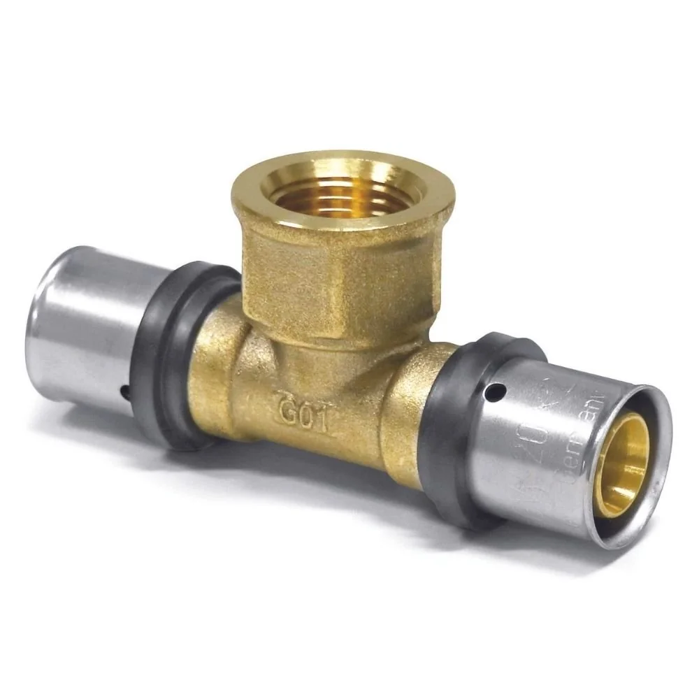 Pressfitting T-Stück 32mm, T-Stück mit Innengewinde, Pressverbinder