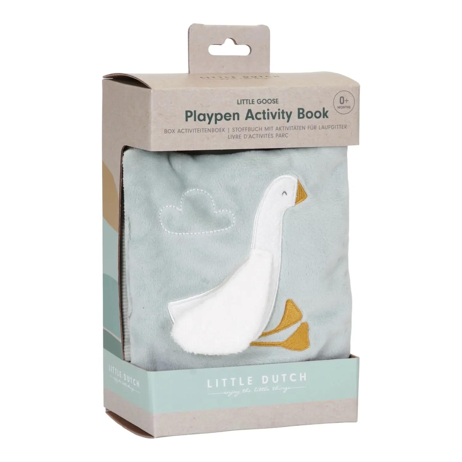 Little Dutch Stoffbuch mit Aktivitäten für Laufgiffer - Little Goose, Mint