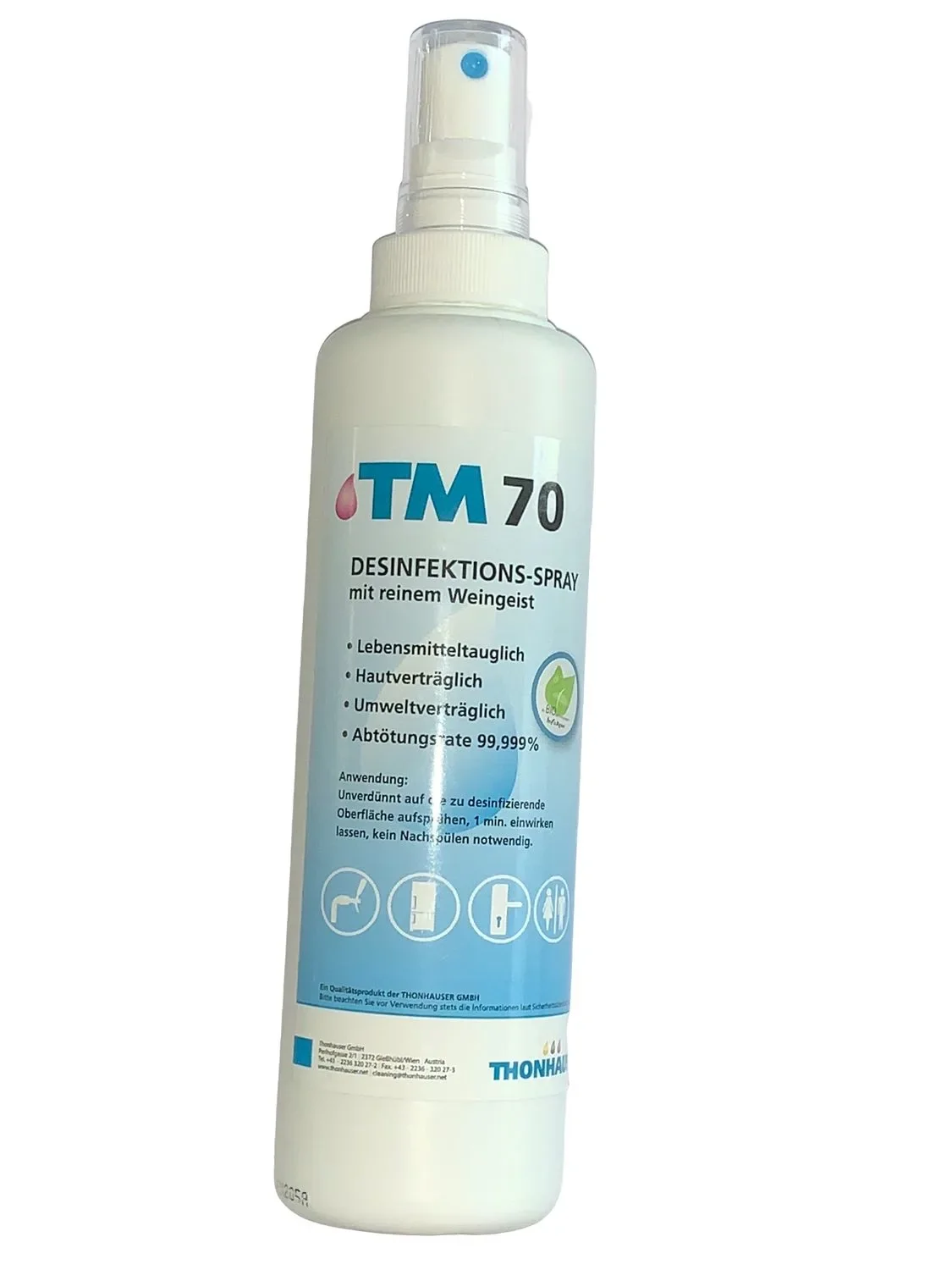 Desinfektionsmittel, Desinfektionsspray - TM 70, 250 ml Sprühflasche