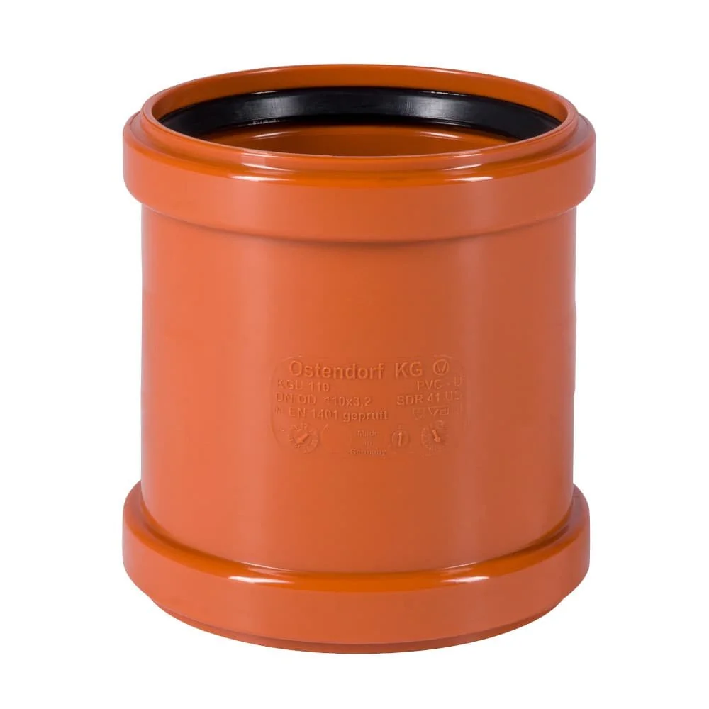 Überschiebmuffe DN 200, KG Rohr, PVC-U, Kanalrohr Verbindung