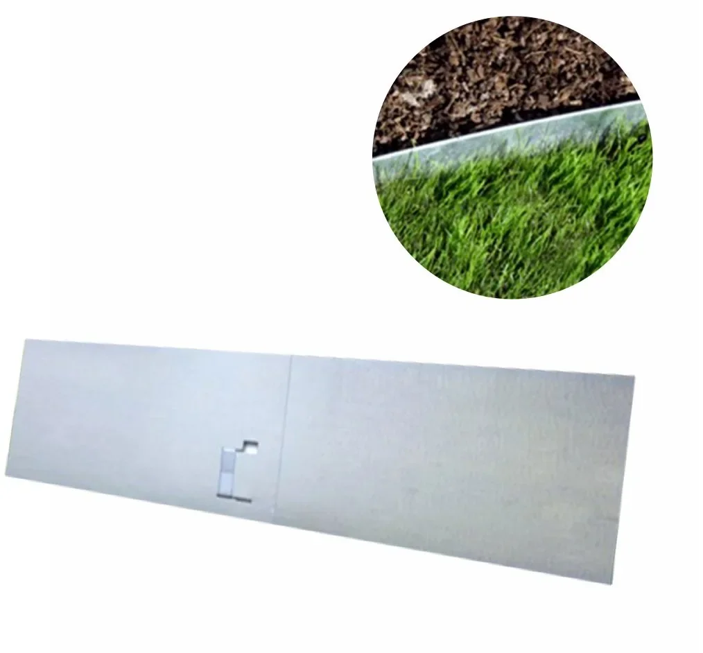 "Rasenkanten Metall 18.5 cm x 120 cm ohne Farbe | Beeteinfassung | Beetumrandung | Beetbegrenzungen, Color-GS: ohne Farbe image"