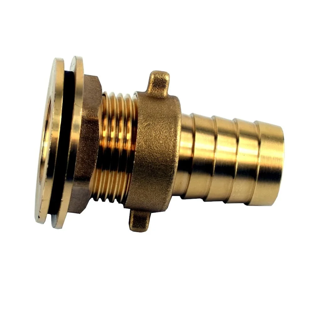 Tankdurchführung, Regentonnen Durchführung 1 Zoll, Messing Schlauchstutzen 25mm