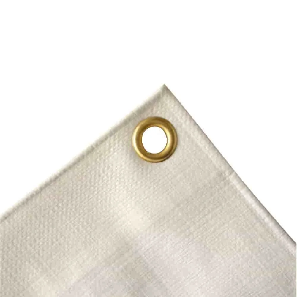 "Abdeckplane 6x8m, 280 g/m², 48m², wasserdicht und reißfest, weiße Plane image"