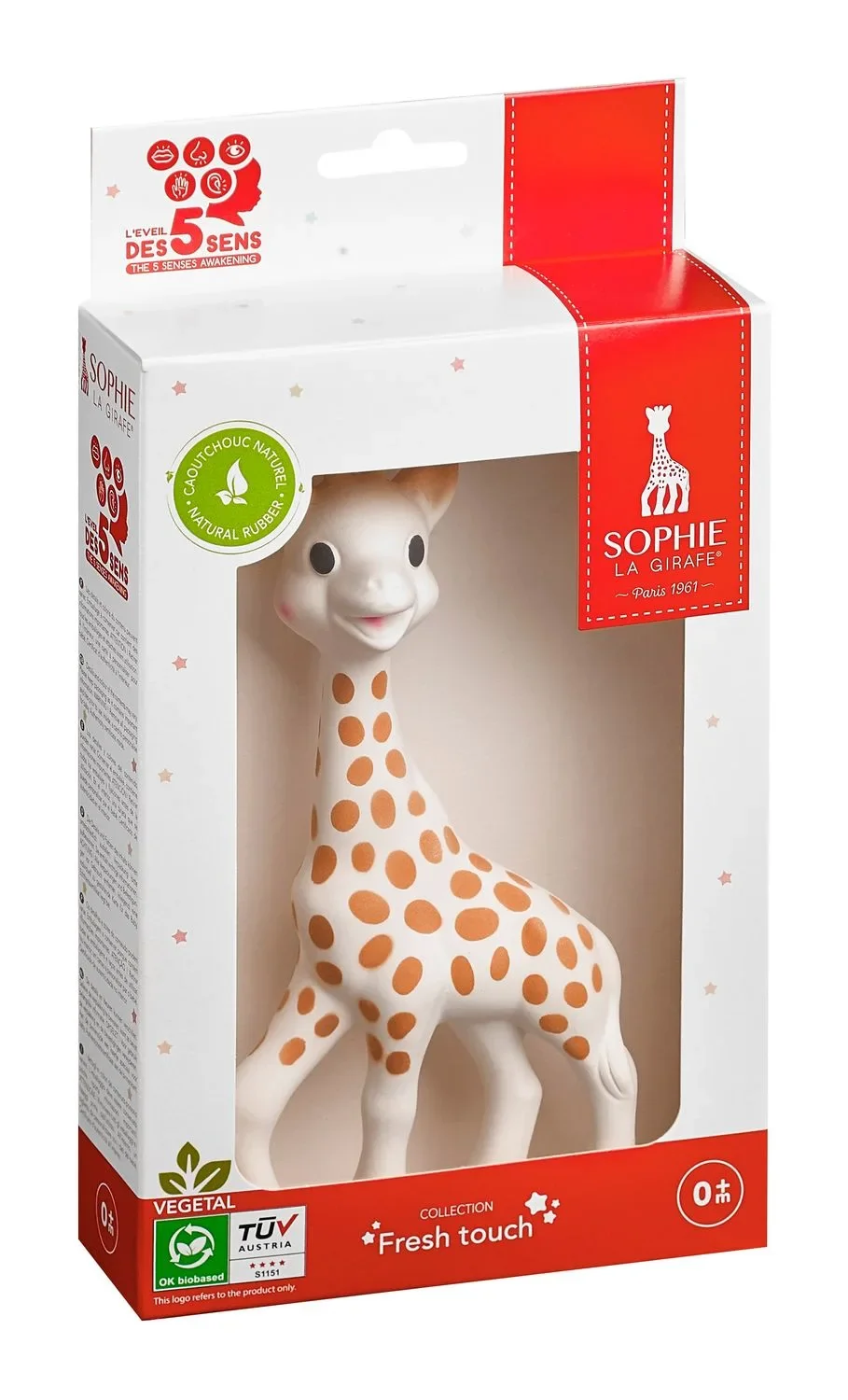 "Sophie la girafe Beißring, Ringrassel - Naturkautschuk, ab der Geburt geeignet image"