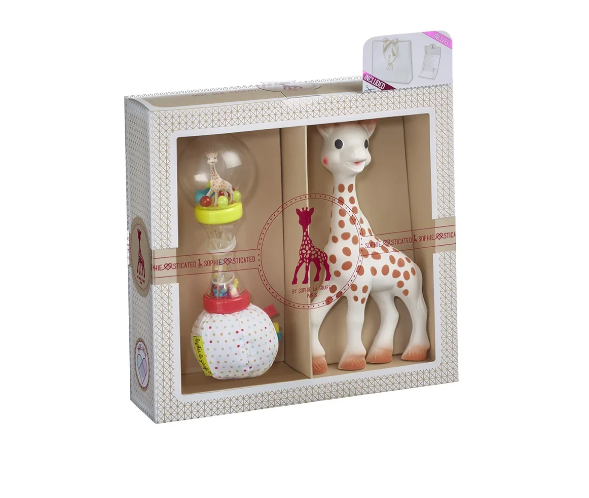 "Sophie la girafe Beißring, Ringrassel - Sophiesticated Willkommensgruß - Set Nr. 4 / 1 mit 1 Soft Maracas-Rassel image"