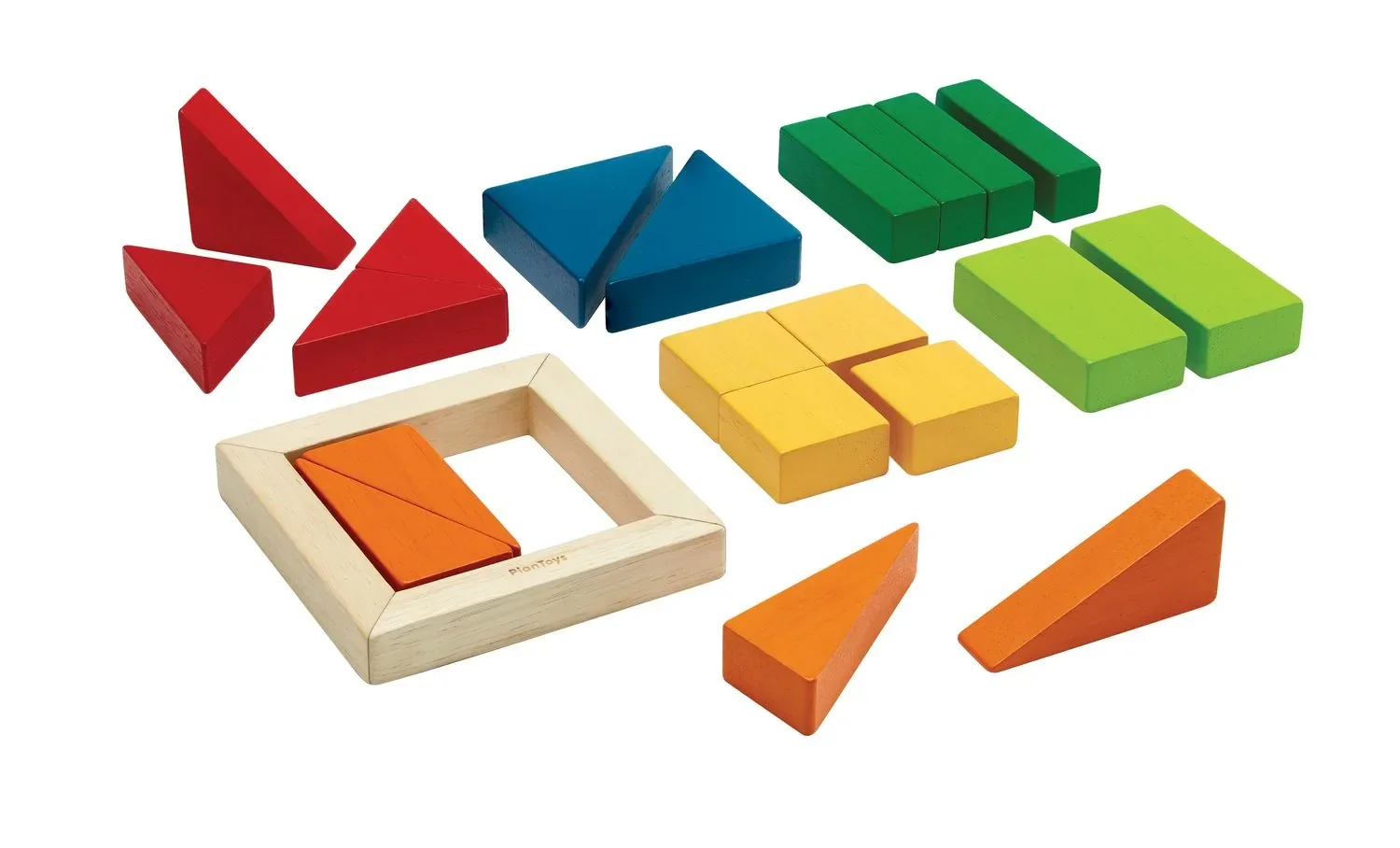 Plan Toys Holzbausteine Geo Blöcke Unit Link