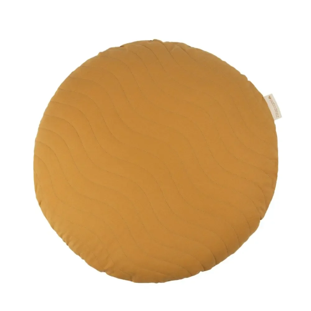 "Nobodinoz Kissen rund "Sitges" ocker gelb image"