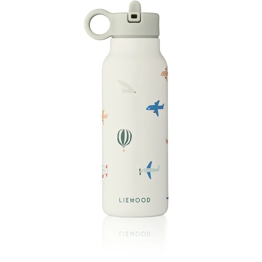 Liewood Falk Wasserflasche,Trinkflasche Kinder - Flieger / Ecru, 350 ml